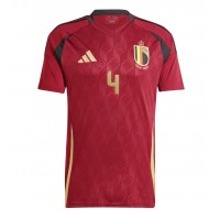 Belgicko Wout Faes #4 Domáci futbalový dres ME 2024 Krátky Rukáv